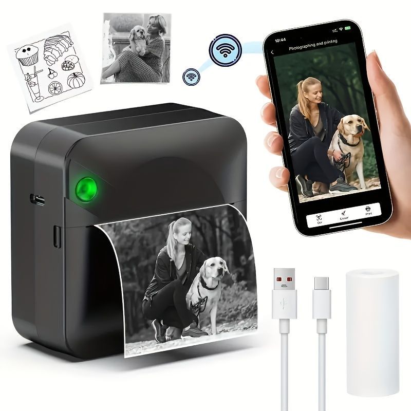 Portable Photo Printer Wireless Photo Printer Black And White Photo Printer view 5