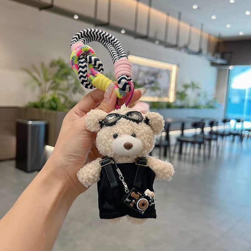 cute teddy bear keychain view 3