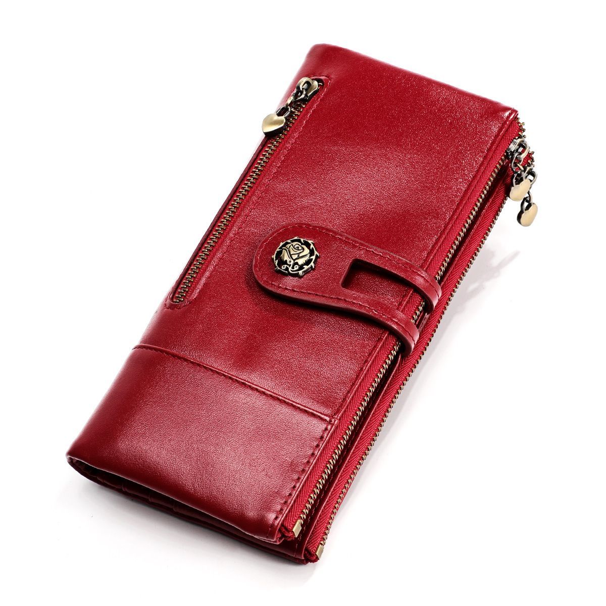 women's leather wallet, anti-skimming wallet, retro style wallet, Korean view 8