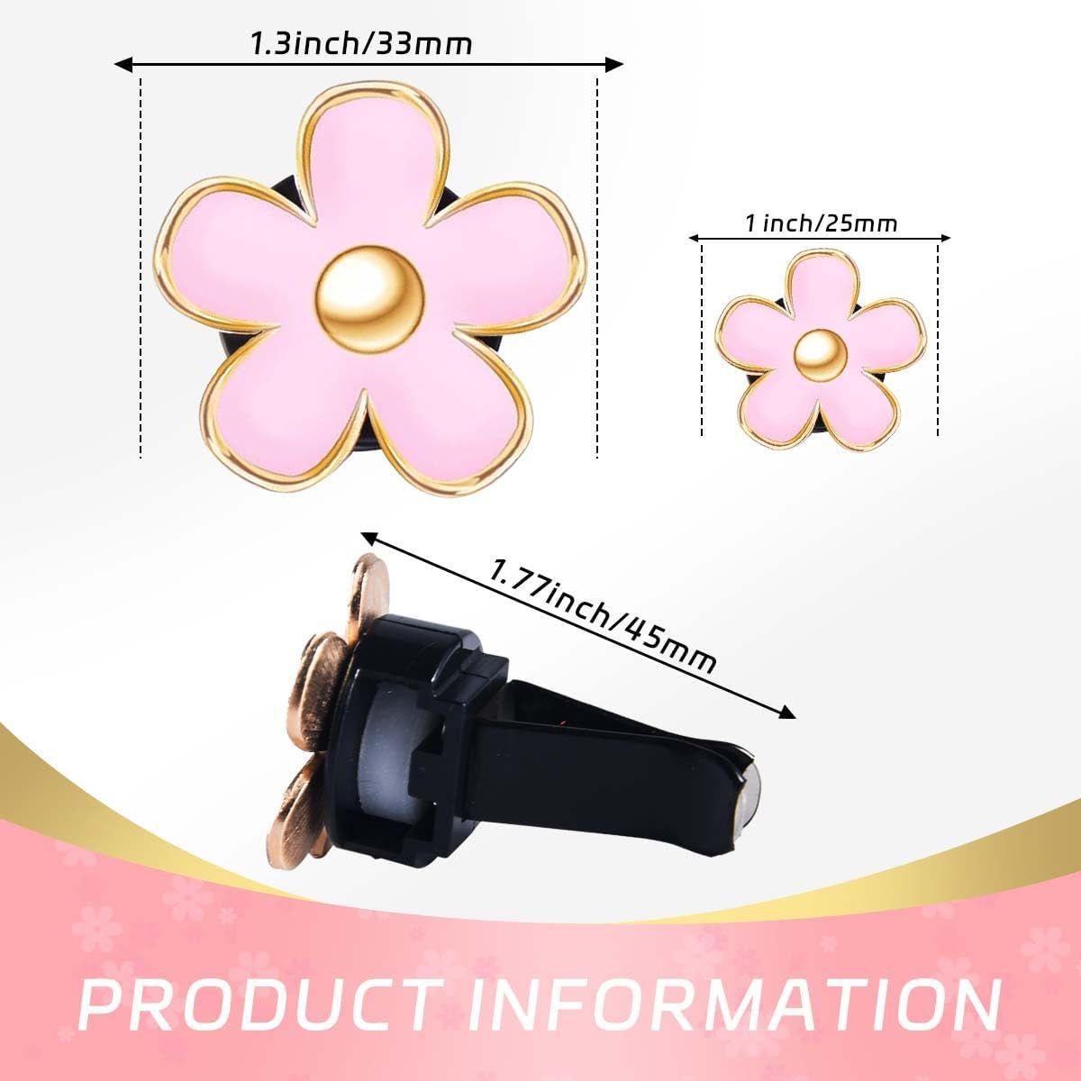 6 PCS Car Air Vent Clips Colorful Daisy Flower Car Air Freshener Clip Air view 2