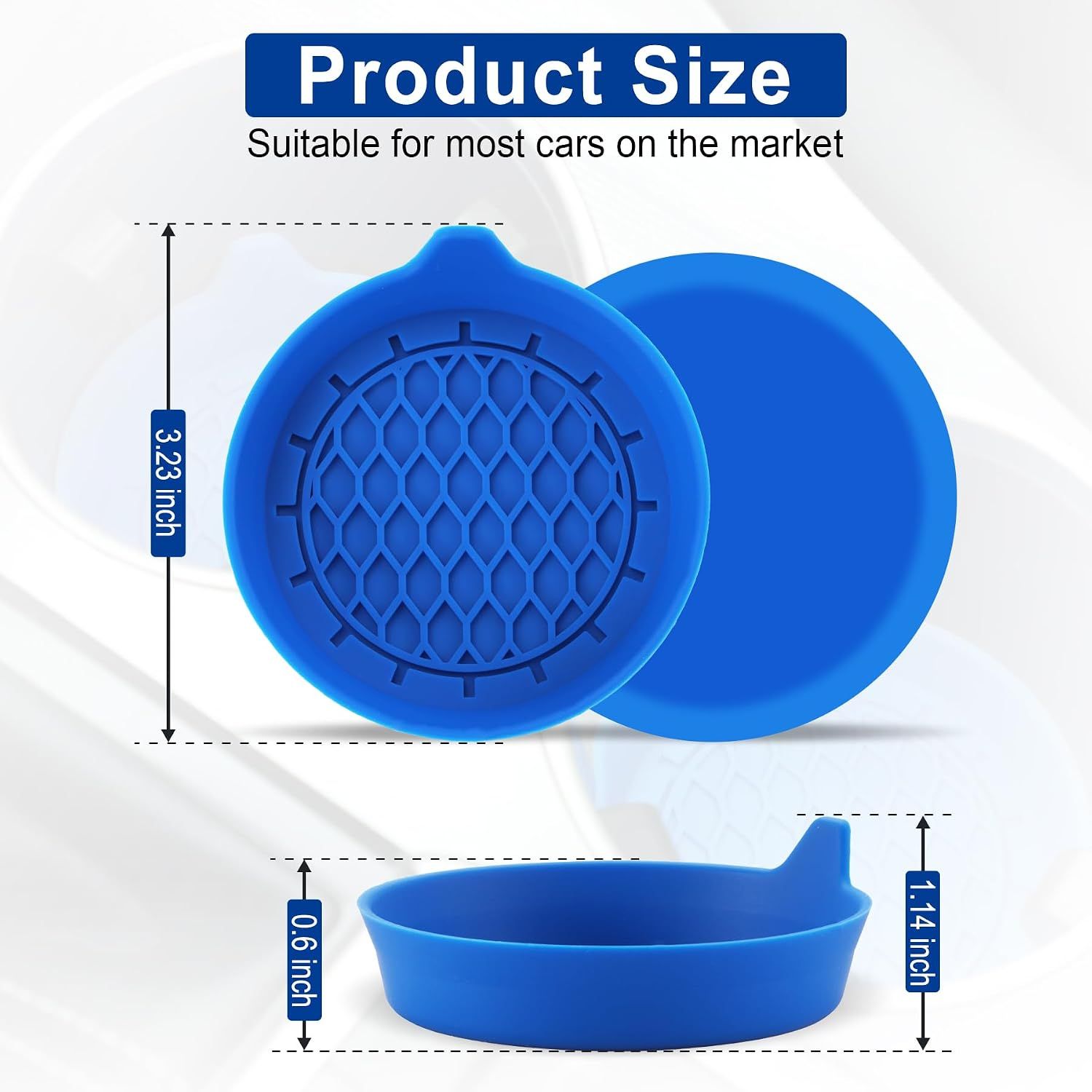 Car Cup Holder Coaster, Silicone Cup Holder Insert, Universal Non-Slip Cup view 2