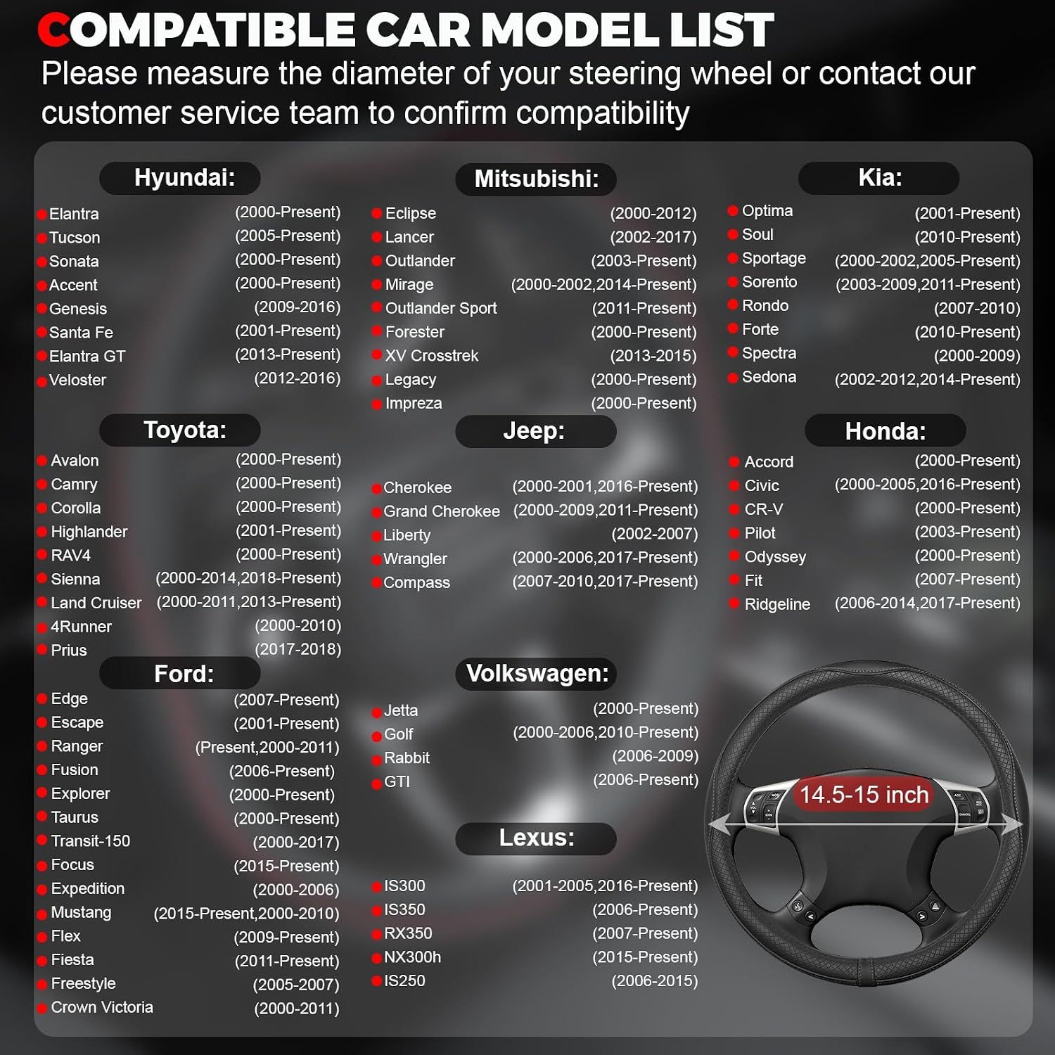 Car Steering Wheel Cover view 3