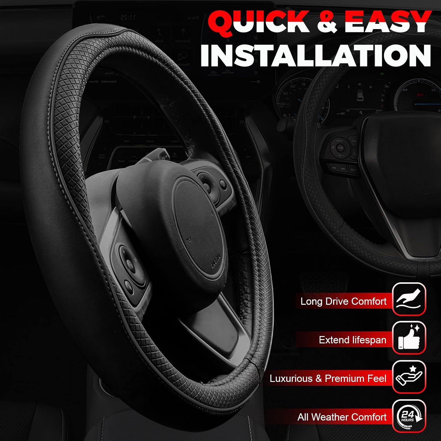 Car Steering Wheel Cover view 4