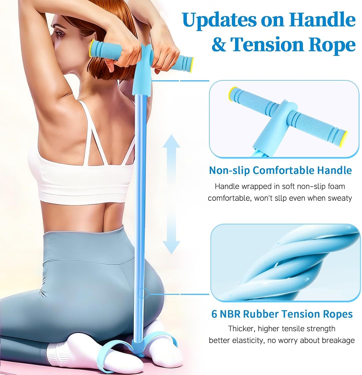 Pedal Resistance Bands with Handles view 3
