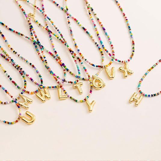 Colorful Initial Necklaces Graduation Gifts for Girls Kids Teens view 6