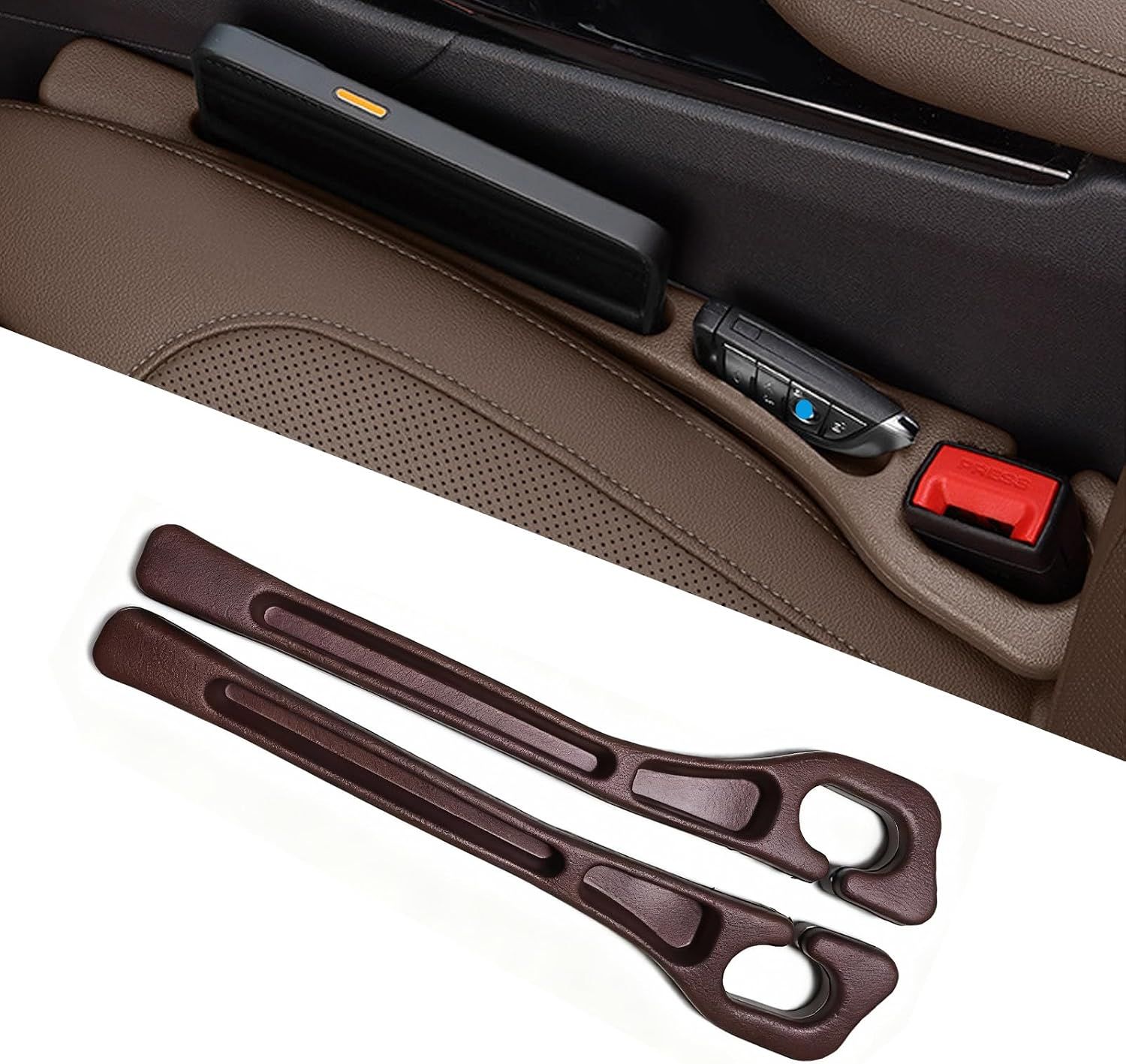 Car Seat Gap Fill Organizer 2 Pcs - No Drop Seat Guard — image 1