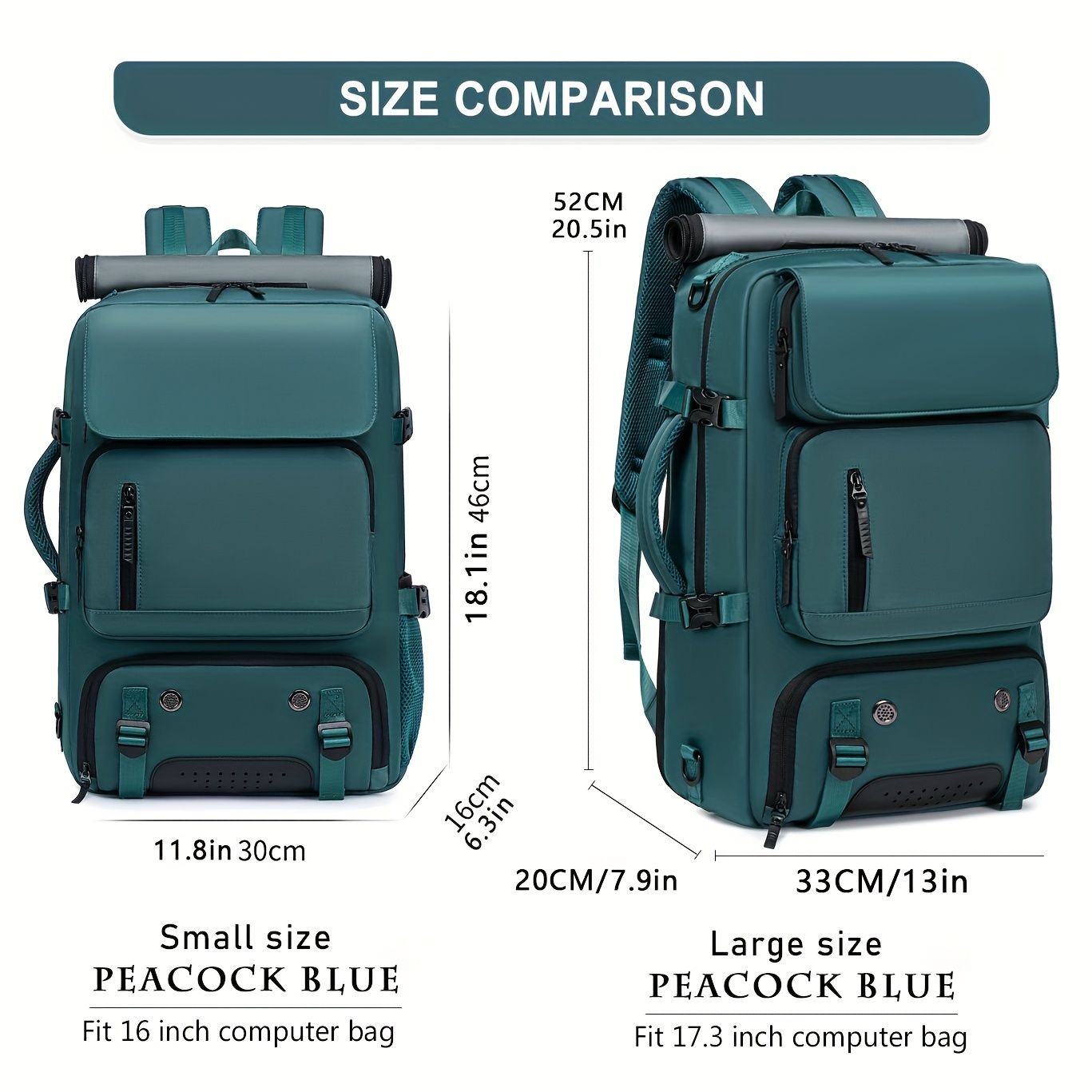 18.1-inch Easy-Travel Bag (46×30×16 cm): Four carrying modes in one bag view 4