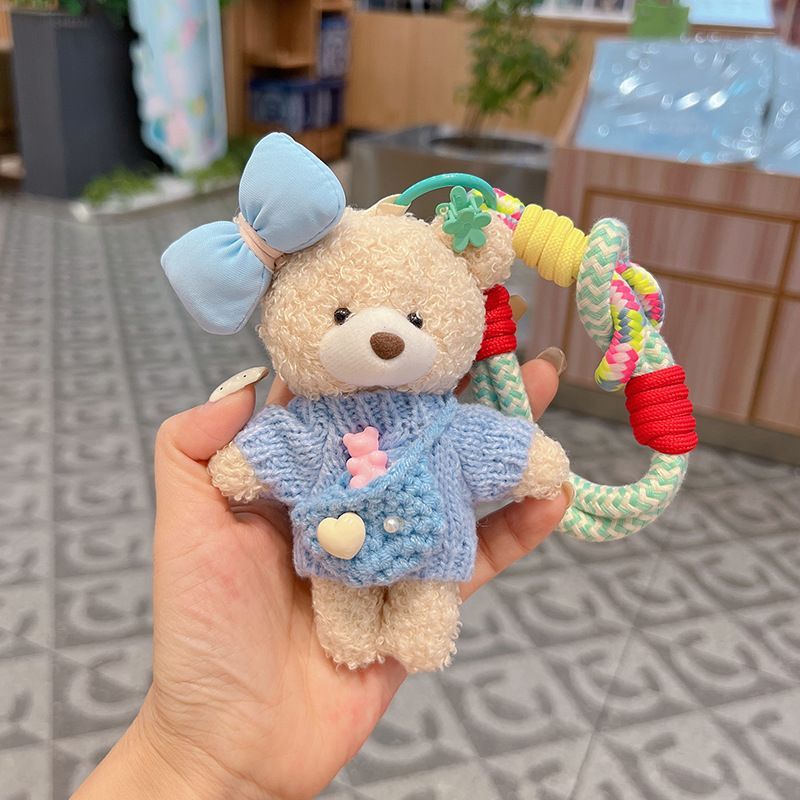 cute teddy bear keychain view 7