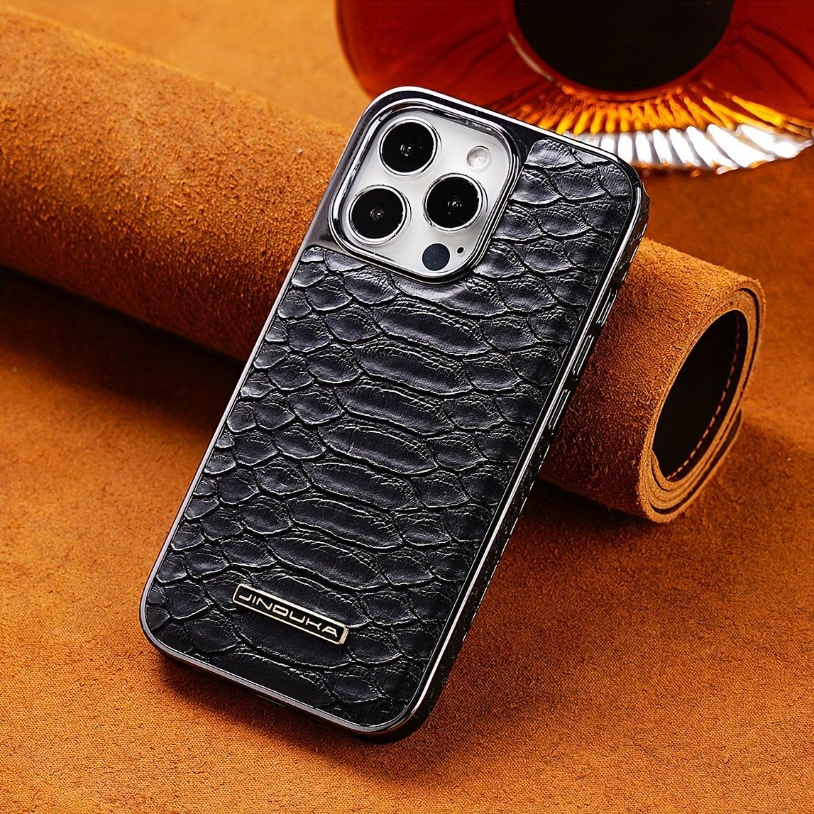 snake-pattern leather phone case view 6