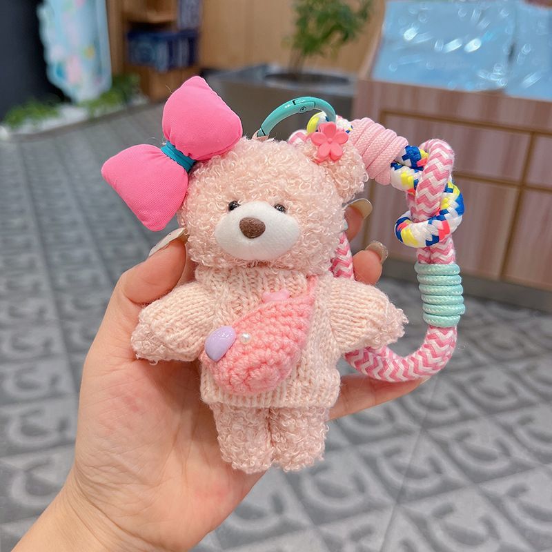 cute teddy bear keychain view 5