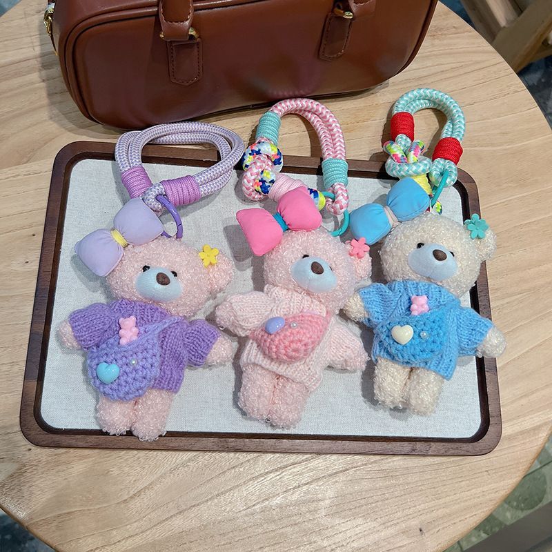 cute teddy bear keychain view 14