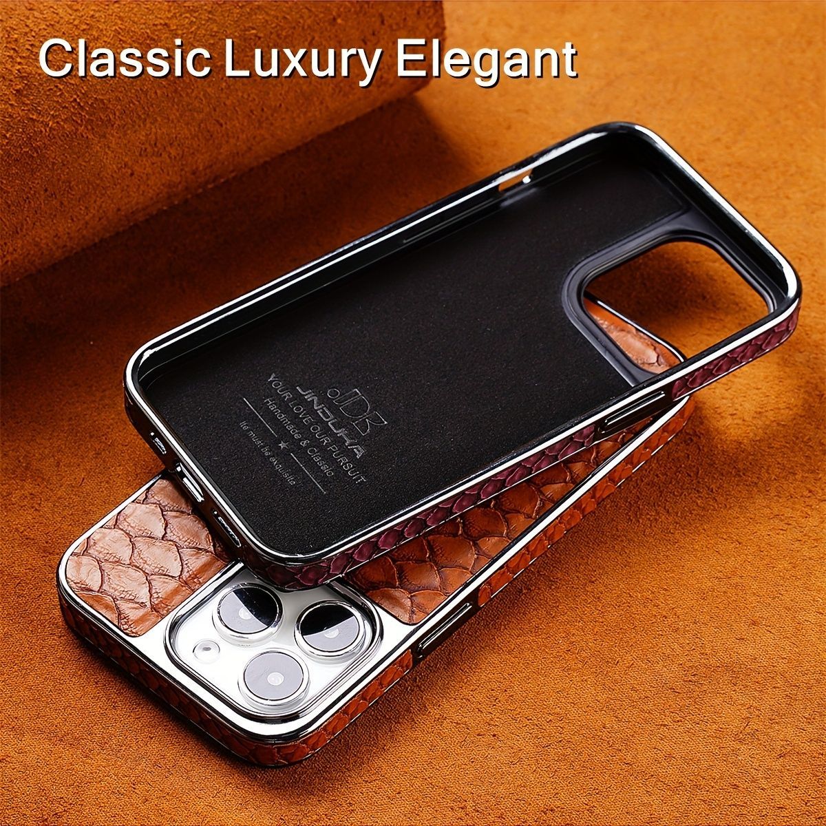 snake-pattern leather phone case view 9