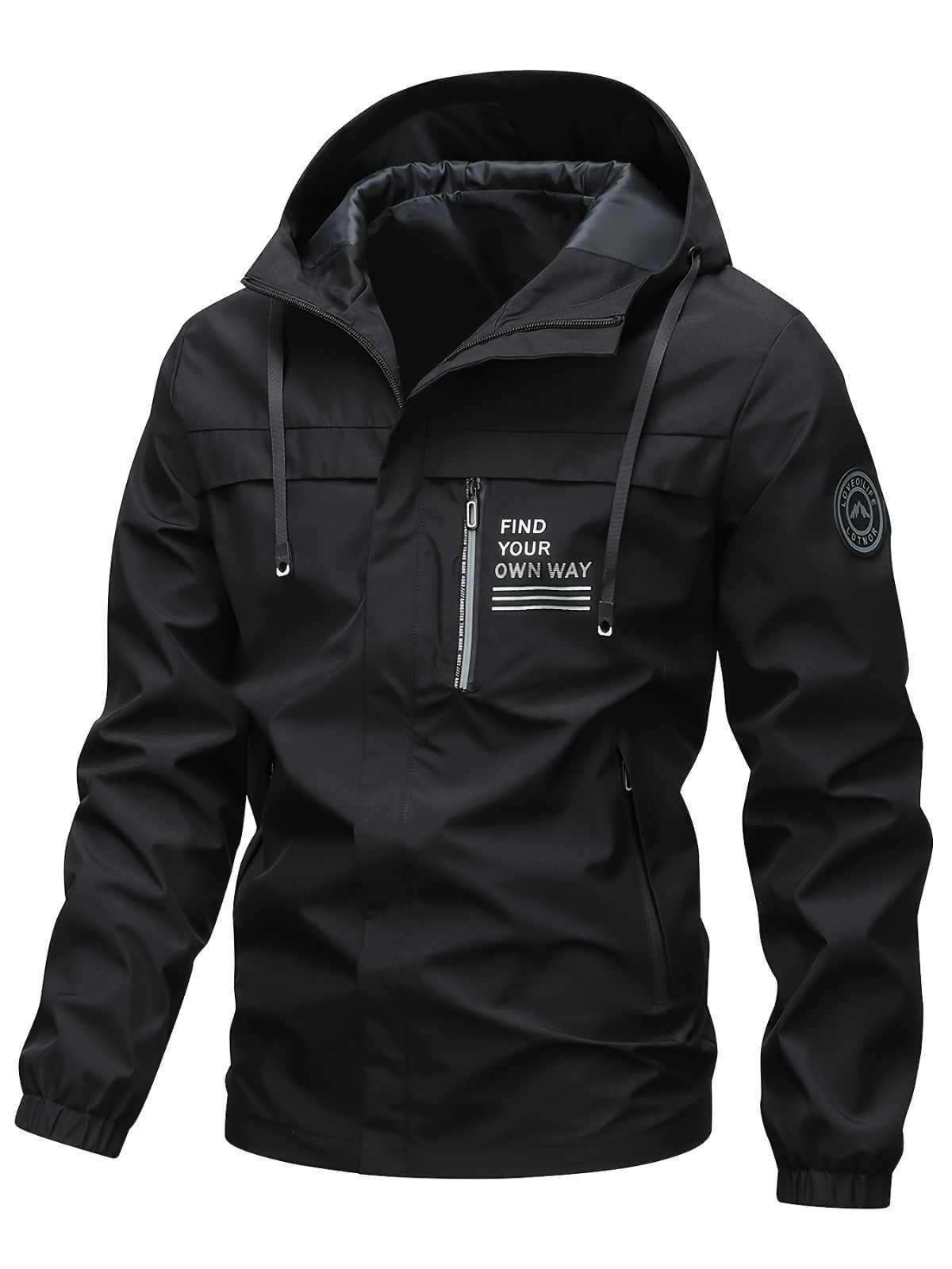 Men'S Hooded Windbreaker Lightweight Windbreaker Casual Jacket With Pockets view 4