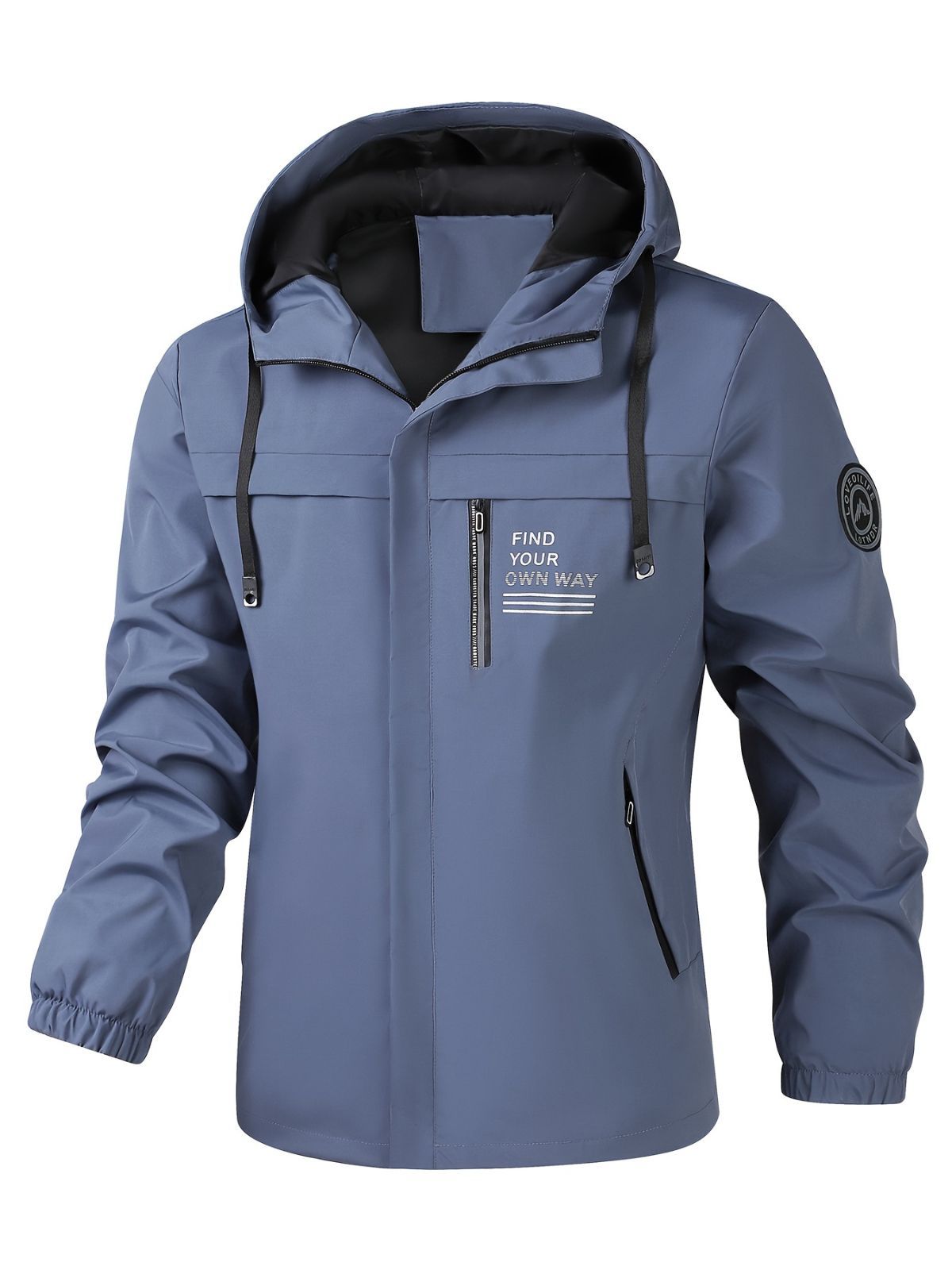 Men'S Hooded Windbreaker Lightweight Windbreaker Casual Jacket With Pockets view 3