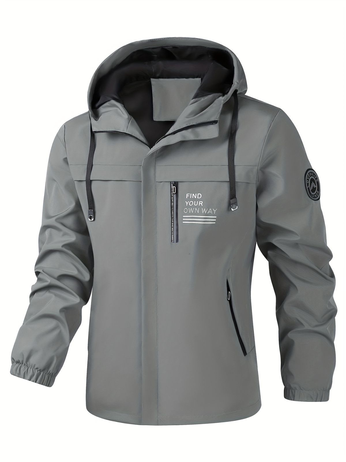 Men'S Hooded Windbreaker Lightweight Windbreaker Casual Jacket With Pockets view 5