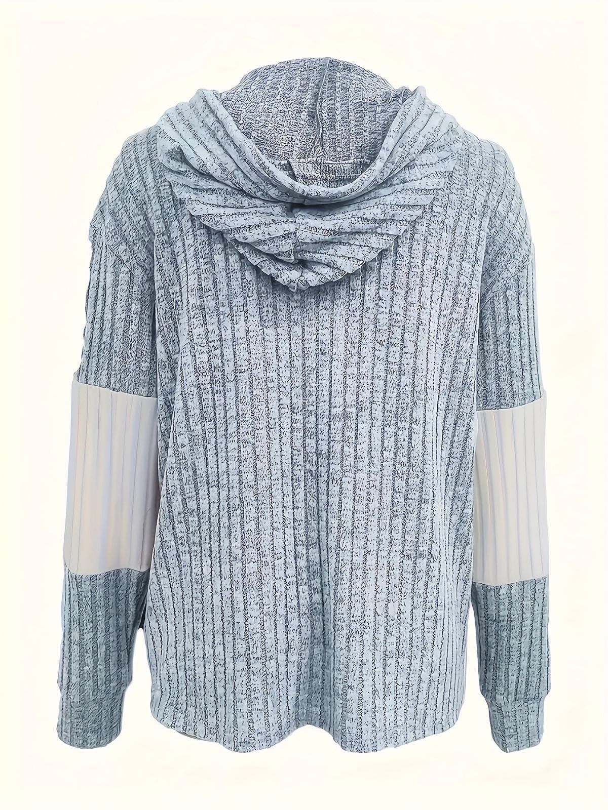 Women'S Hooded Jacket Two-Tone Jacket Drawstring Jacket Casual Jacket view 8