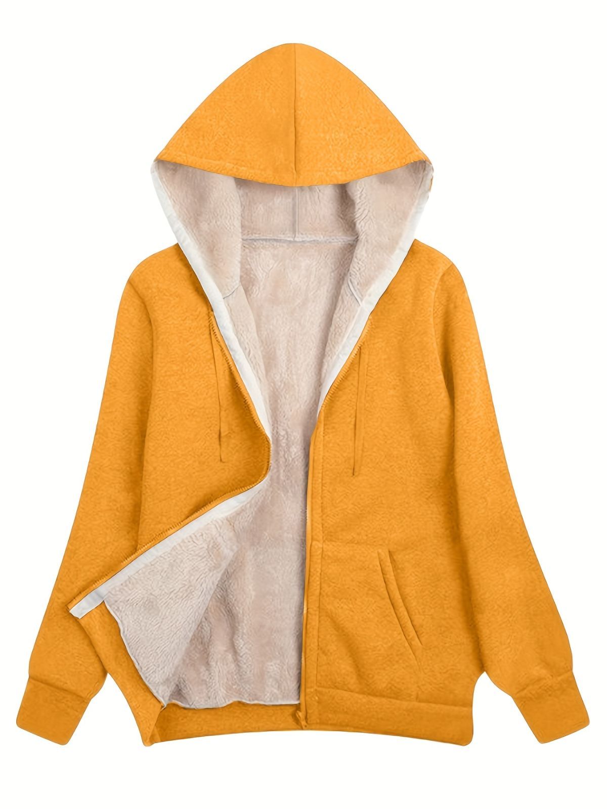 Fleece-Lined Hooded Jacket Women'S Winter Jacket Autumn Winter Coat Hooded view 2