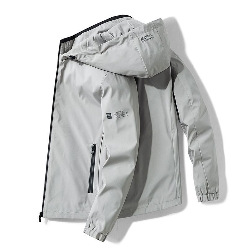 Men'S Hooded Jacket Outdoor Sport Jacket Lightweight Windbreaker Zip Pocket view 2