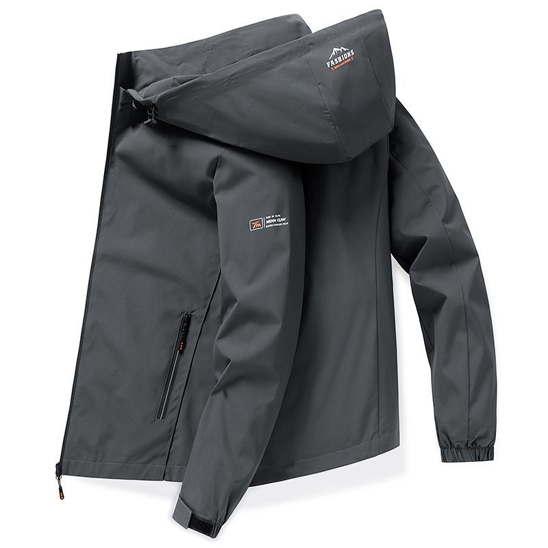 Men'S Hooded Jacket Outdoor Sport Jacket Lightweight Windbreaker Zip Pocket view 4
