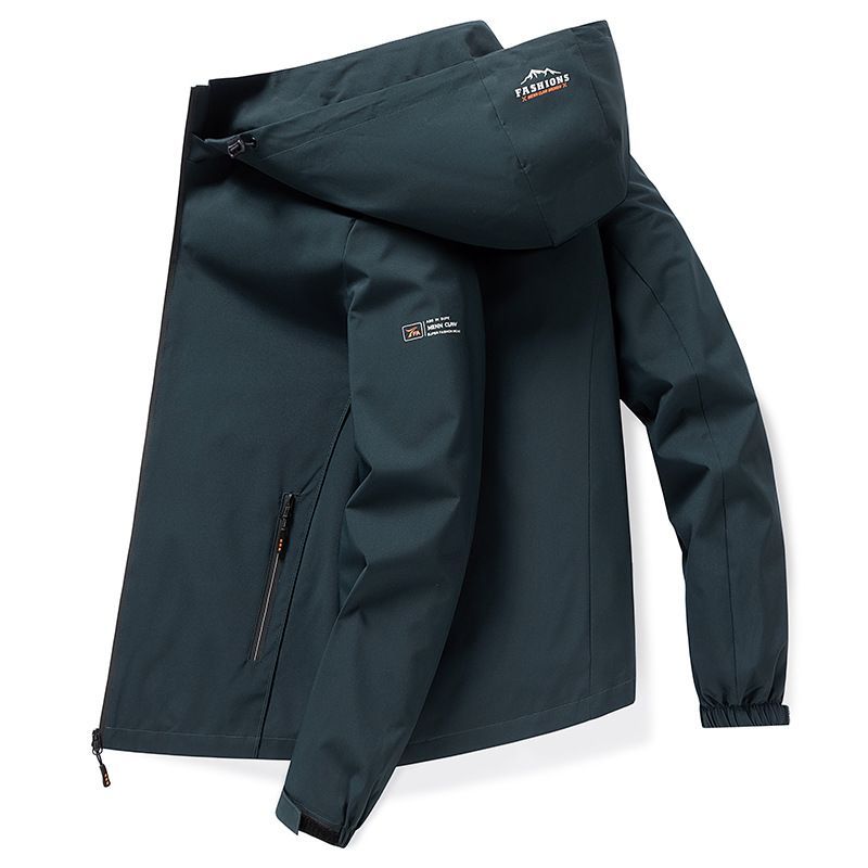 Men'S Hooded Jacket Outdoor Sport Jacket Lightweight Windbreaker Zip Pocket view 5