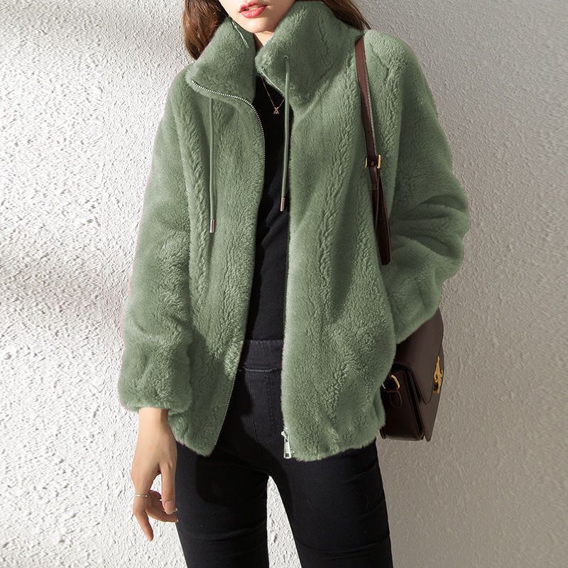 Women's Faux Fur Jacket | Trendy & Warm Coat - Brown - Size M(AU M/EU48) view 8