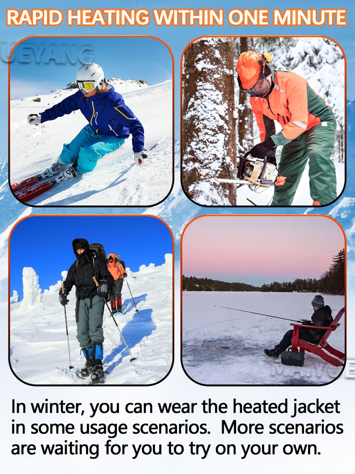 Heated Hoodie Electric Heating Hoodie Smart Heated Sweatshirt 23 Zone Heating view 8
