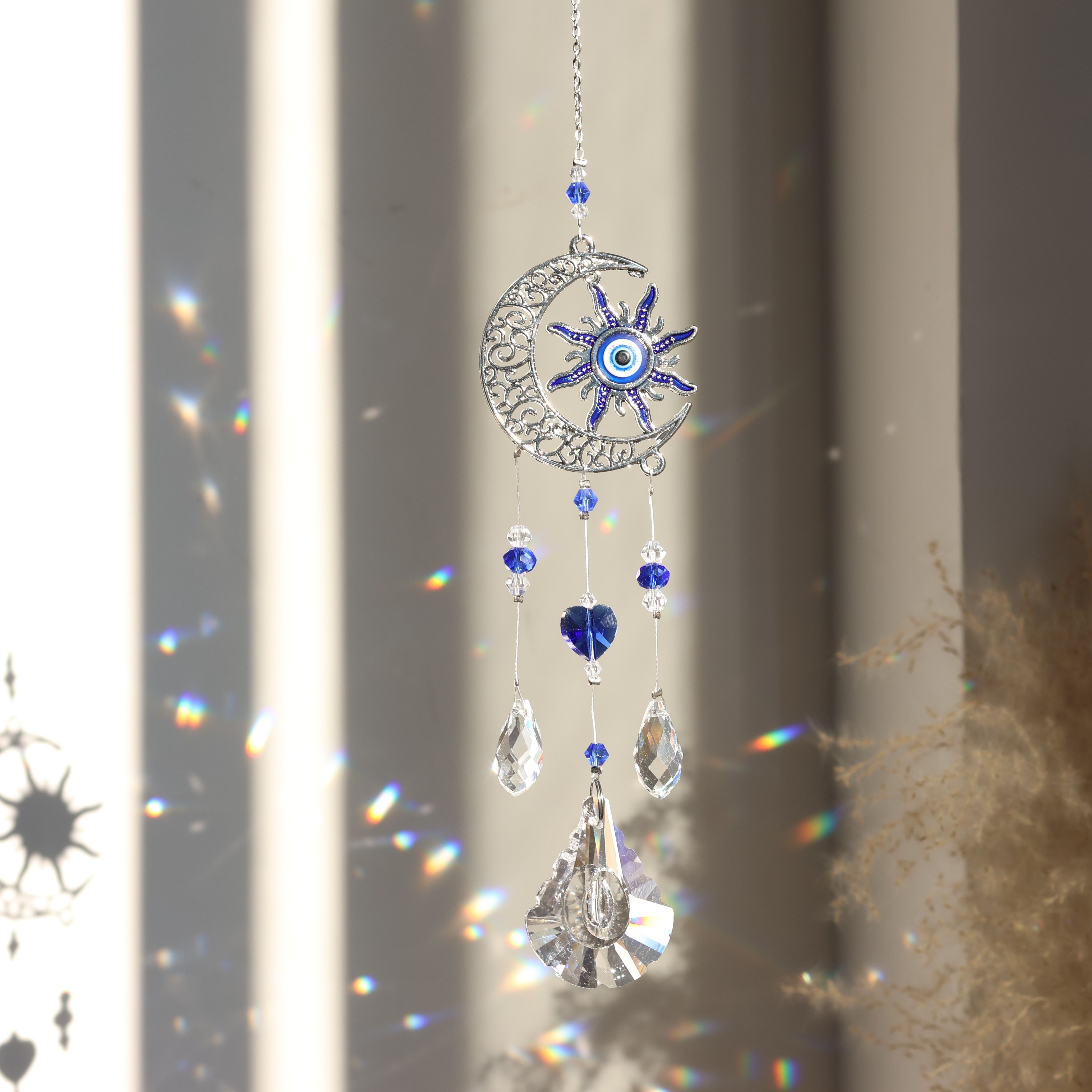 3pc Evil Eye Crystal Sun Capture Pendant Suitable for Home Window Decoration view 5