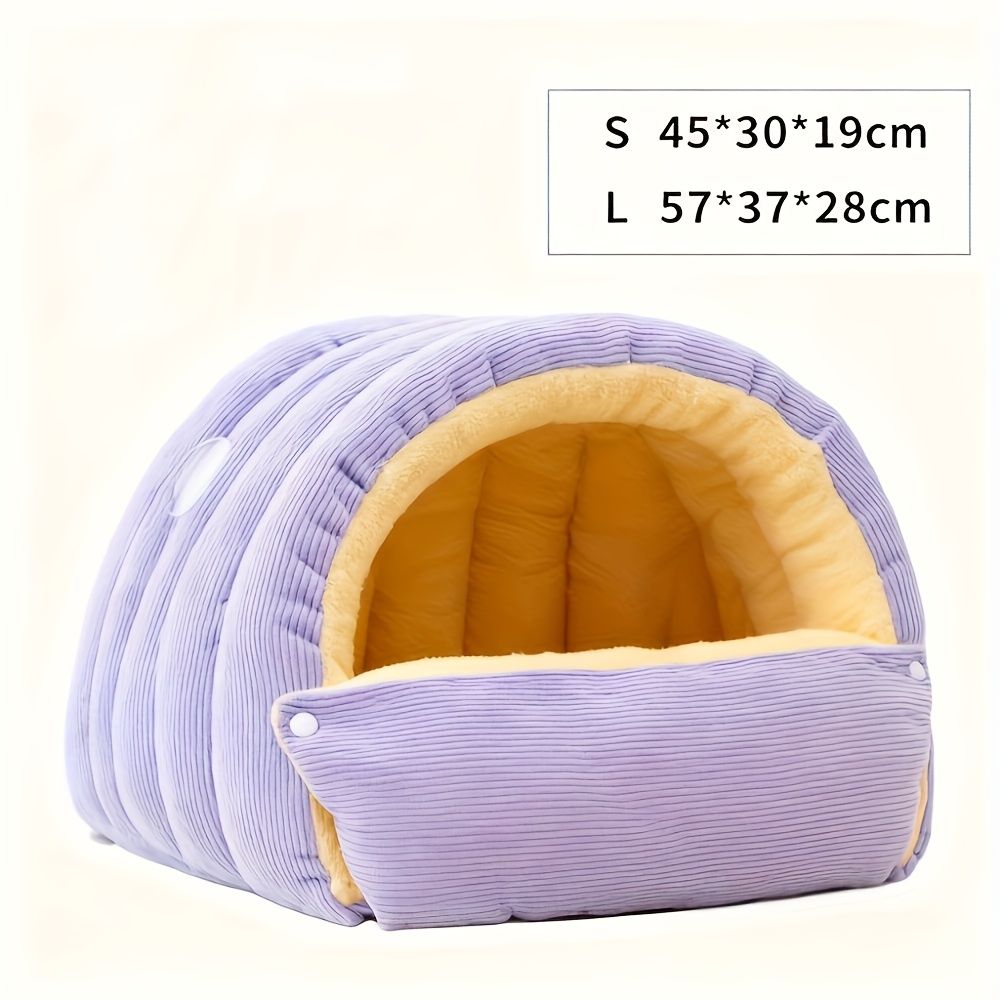 High-Elasticity Warm Cat Bed: 45×30×19cm Wrapped Design view 6