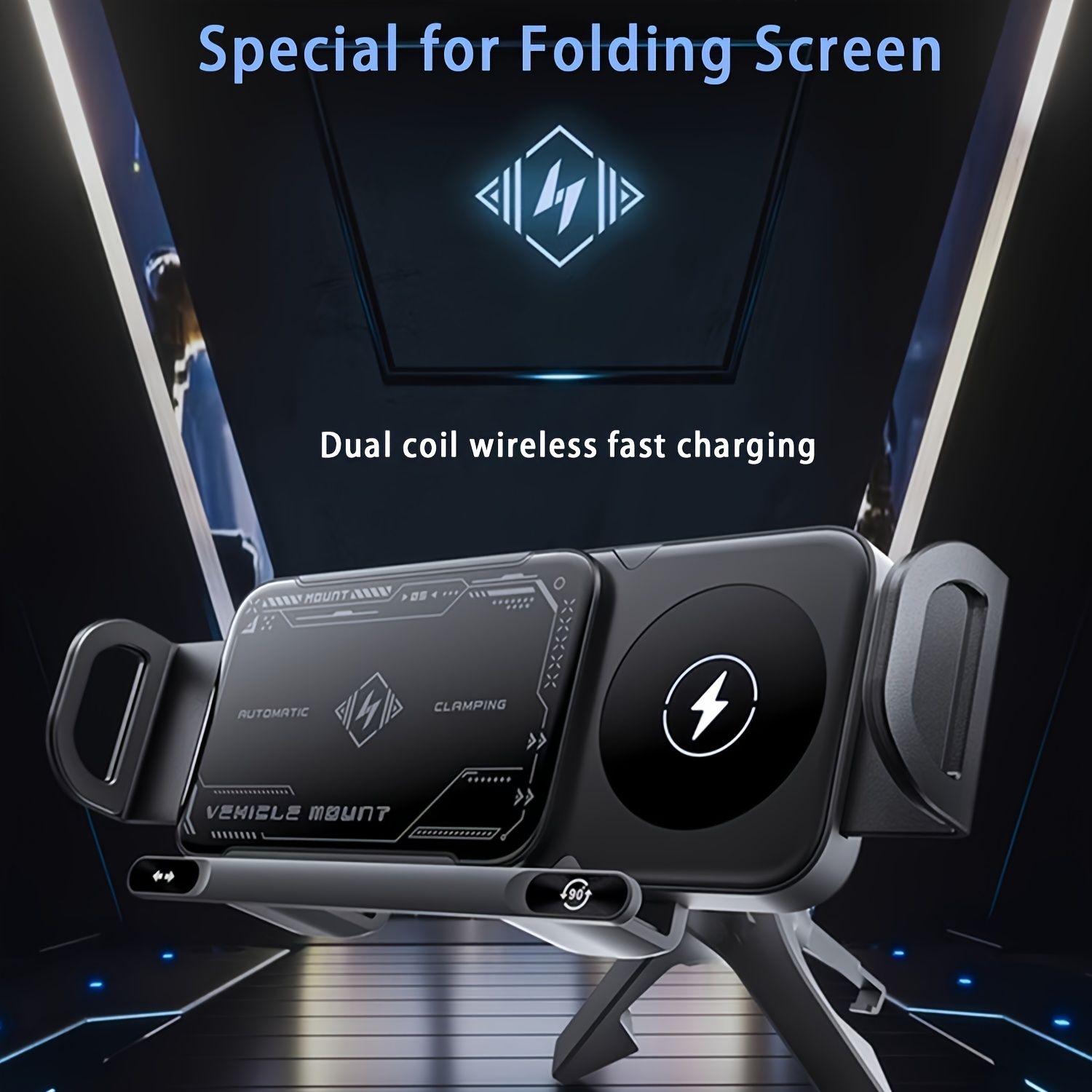 Smart Dual-Mode Rotating Stand: Foldable Design view 2