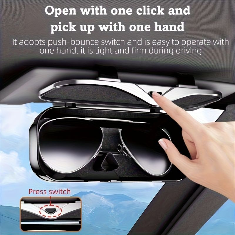 Car Travel Three-Piece Set: Push-Open Eyeglass Case view 9