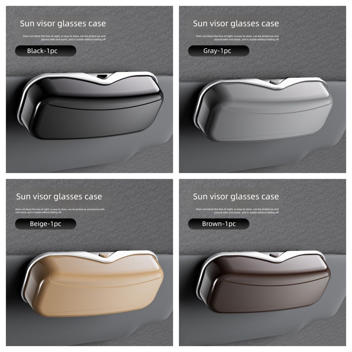 Car Travel Three-Piece Set: Push-Open Eyeglass Case view 8