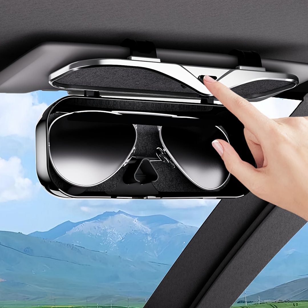 Car Travel Three-Piece Set: Push-Open Eyeglass Case view 4