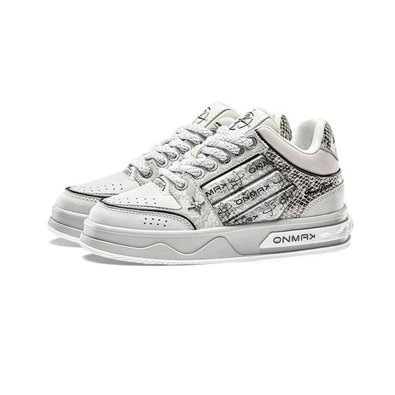 Men'S Casual Shoes Silver Snake Sneakers Board Shoes For Men Yinshe Shoes view 9