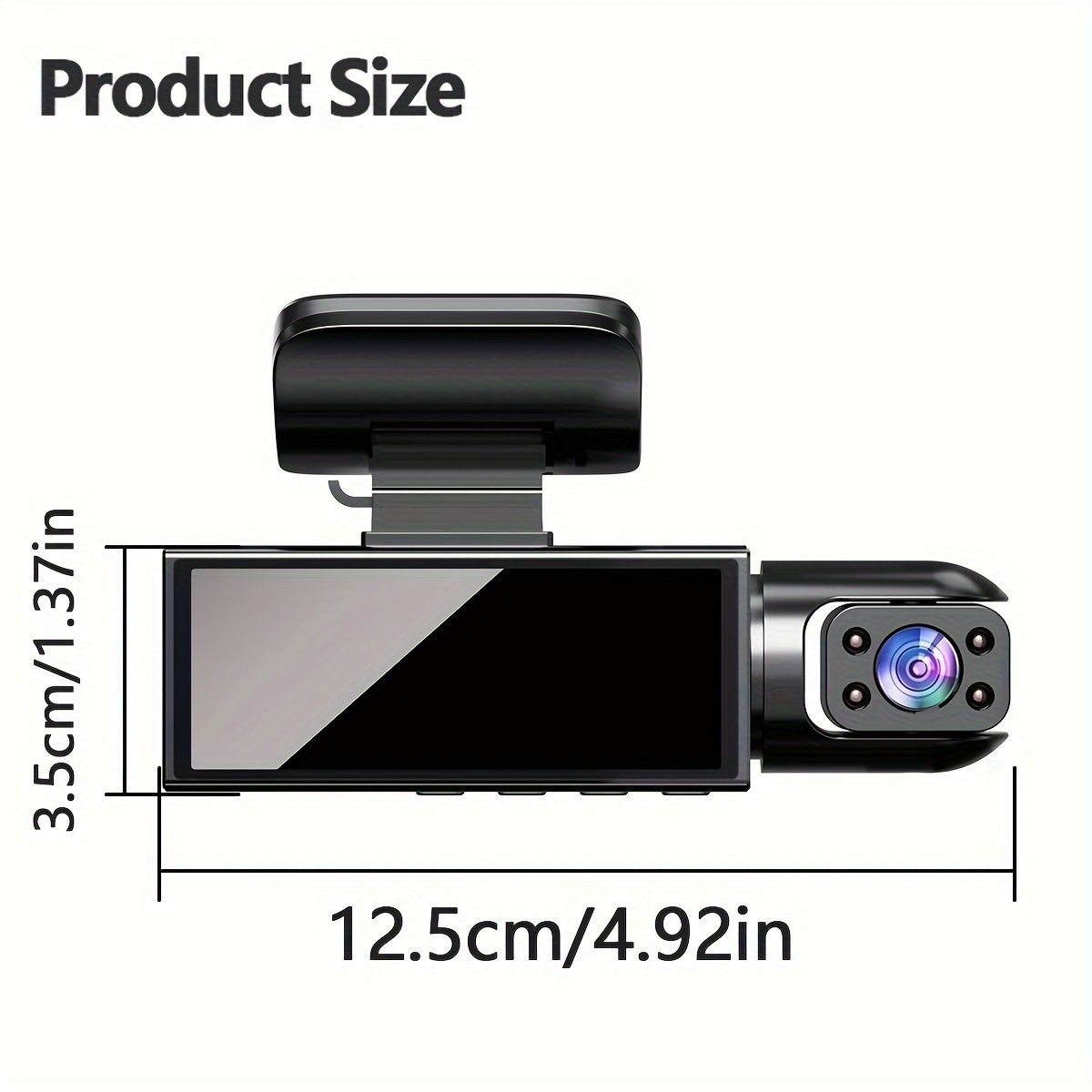 Super Memory Triple Cam Dash Cam! 32GB storage + 1080P HD triple lens view 2