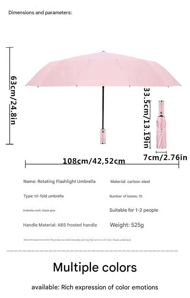 Pink Reinforced Black Coating Umbrella view 10