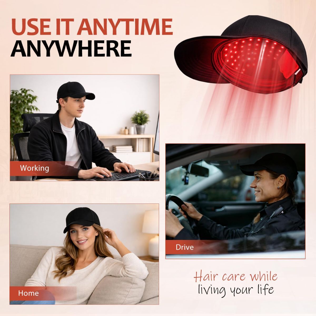 Laser Hair Growth Cap - 650nm Red Light Therapy for Hair Regrowth view 6