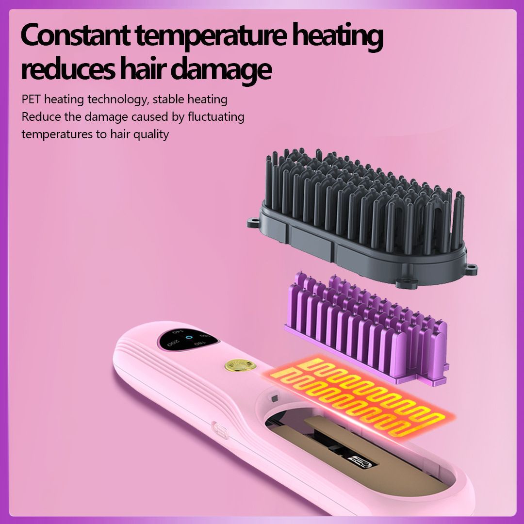Cordless Hair Straightener Brush view 6