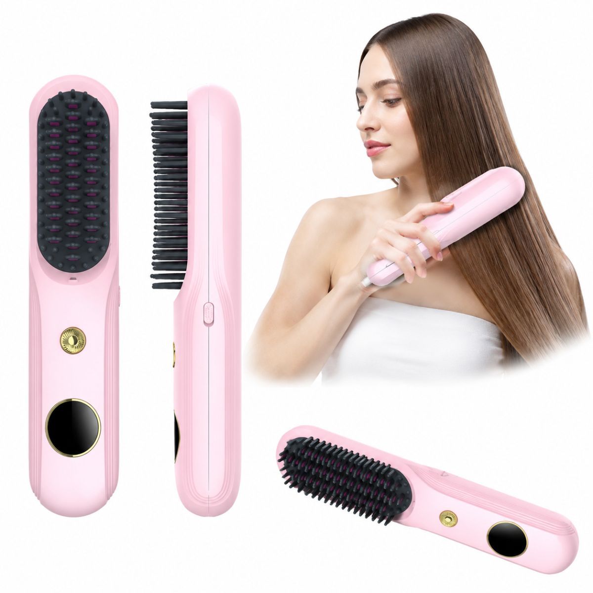 Cordless Hair Straightener Brush view 7