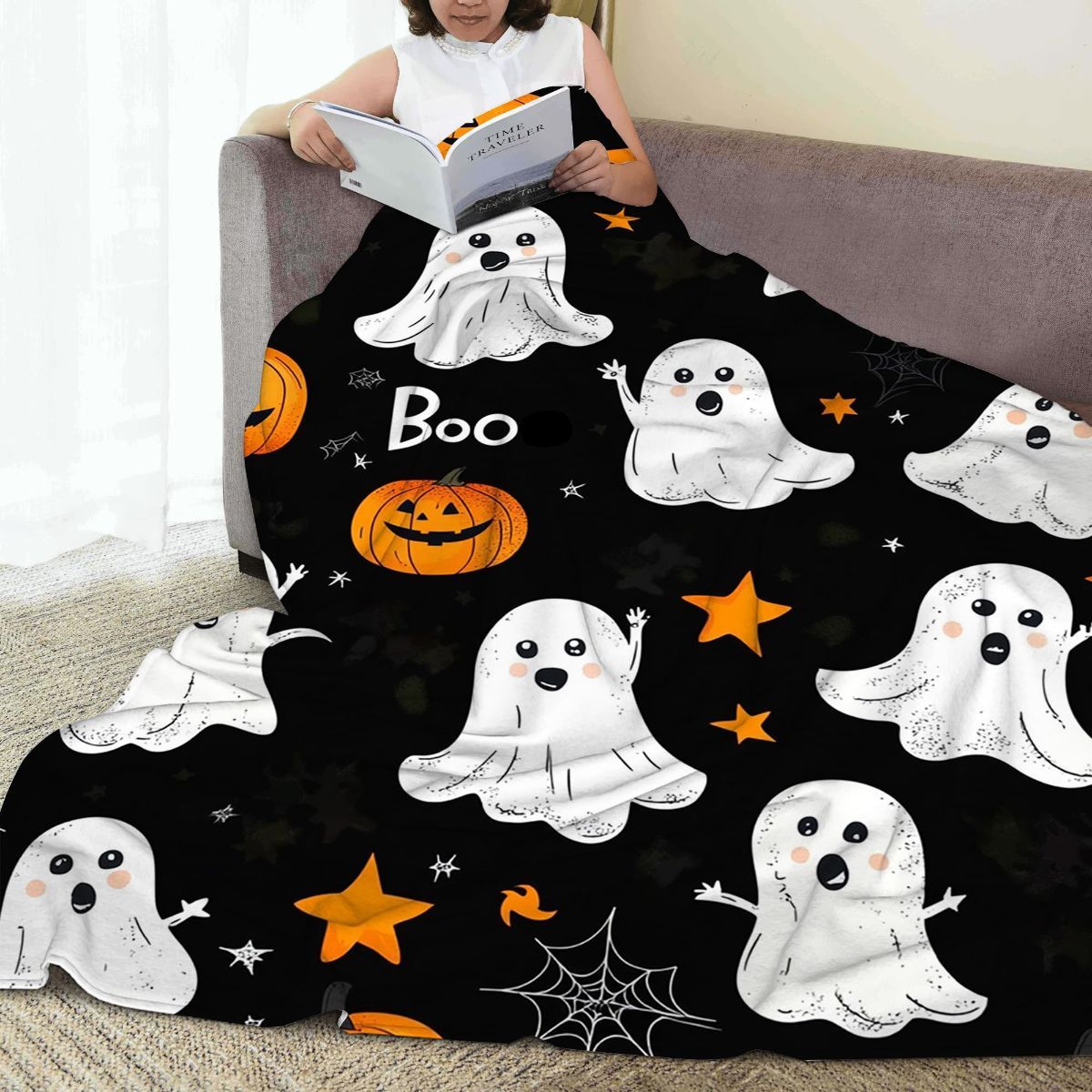 Halloween Throw Blanket Cozy Microfiber Blanket Soft Flannel Throw Festive view 7
