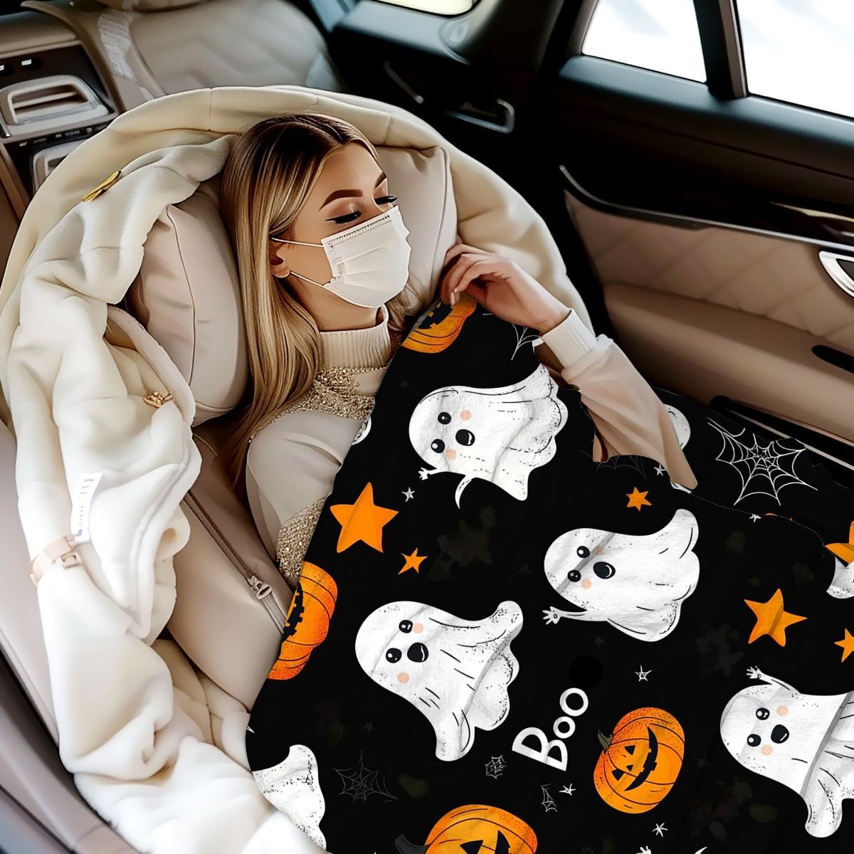 Halloween Throw Blanket Cozy Microfiber Blanket Soft Flannel Throw Festive view 6