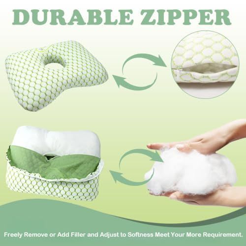 Ear Piercing Pillow for Side Sleepers with an Ear Hole for CNH and Ear Pain view 5