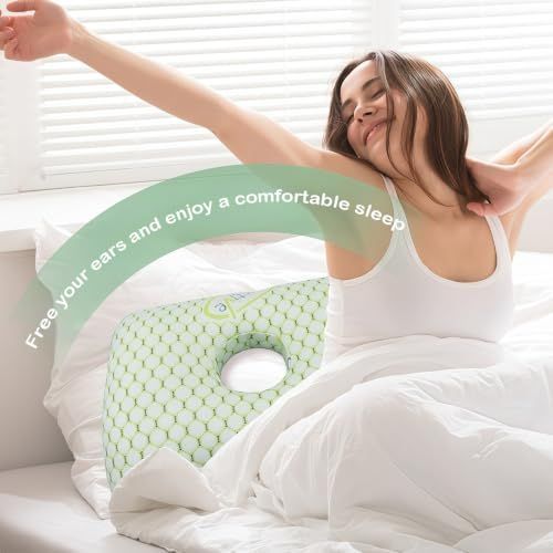 Ear Piercing Pillow for Side Sleepers with an Ear Hole for CNH and Ear Pain view 6