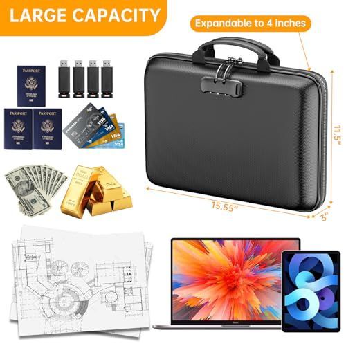 Fireproof File Organizer with Lock view 5