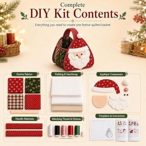 Christmas Character Quilted Carry Basket view 3