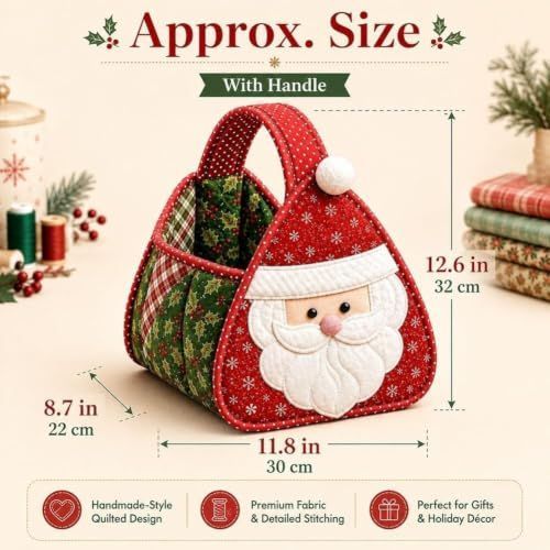 Christmas Character Quilted Carry Basket view 6