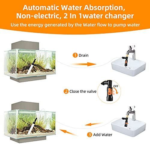 25ft Gravel Vacuum for Aquarium Water Changer Fish Tank Cleaning Tools view 2