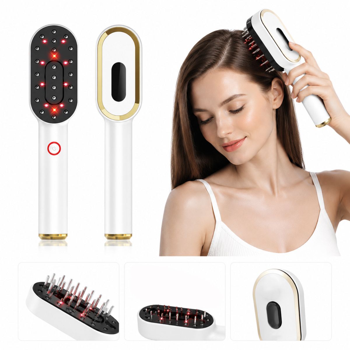 Electric Massage Comb Scalp Massager Relaxation Tool Self-Care Hair view 4