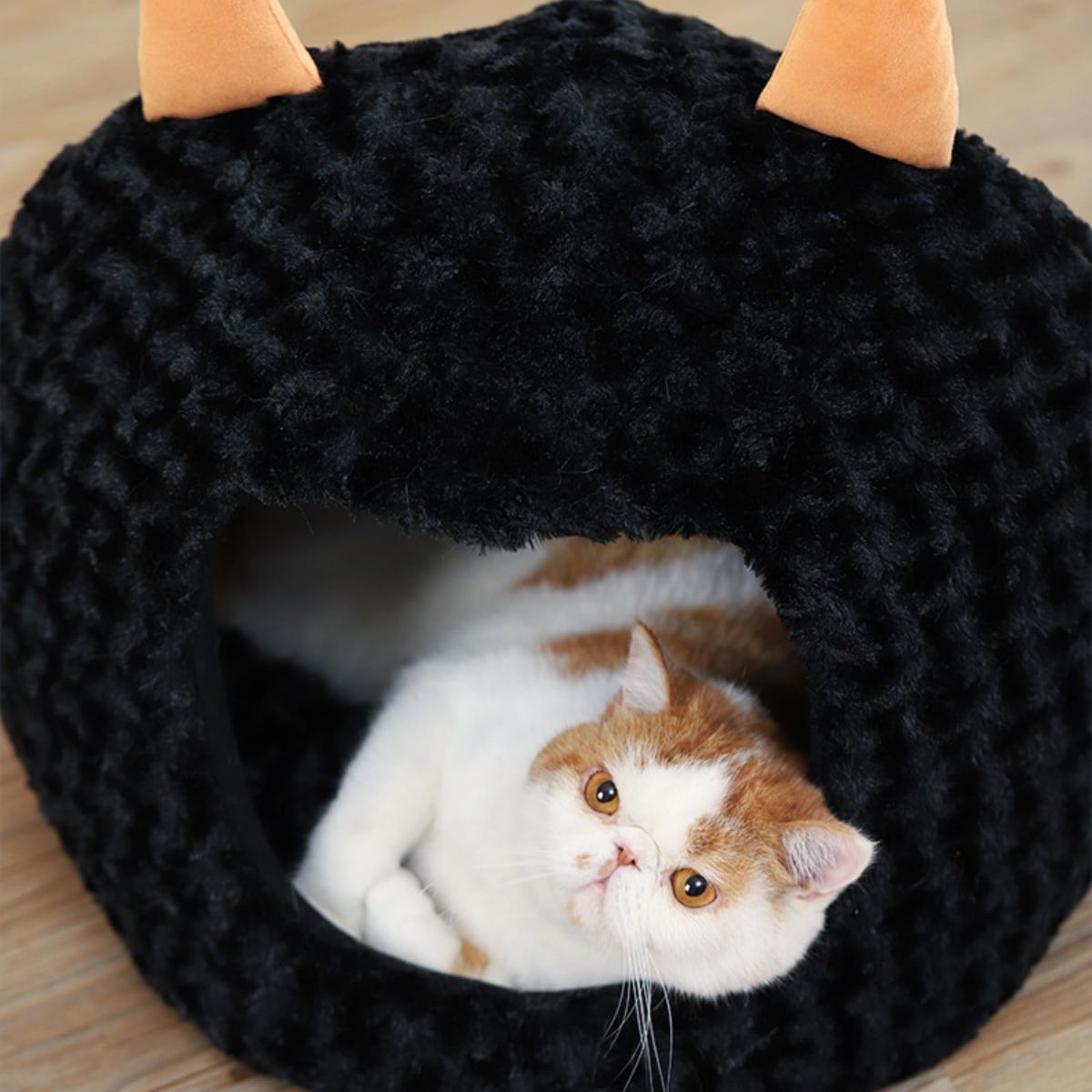 Funny Cat Bed Halloween Large Cat Cave Nest Warm Cute Kitten Bed Mattress view 7