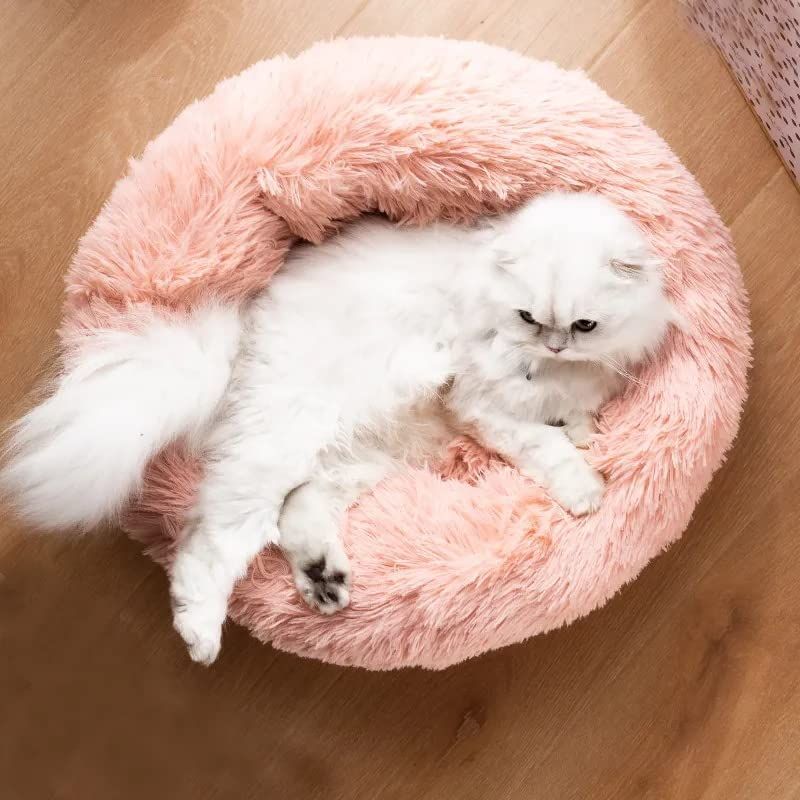 Cat Bed Fluffy Cat Bed Round Cat Bed Cat Furniture Cat Comfort Cat Sleeping — image 1