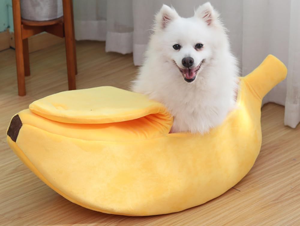 Medium Creative Banana Shape pet Bed view 4